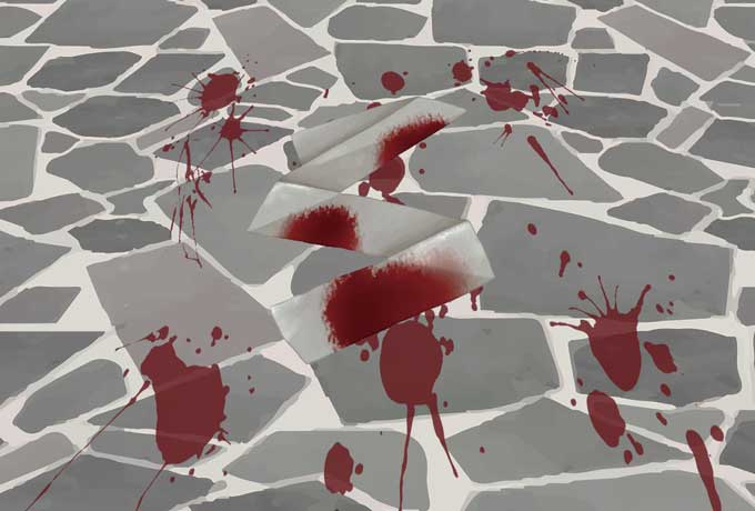 血だらけの包帯